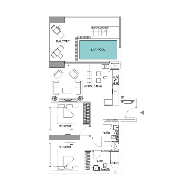 2 bedroom