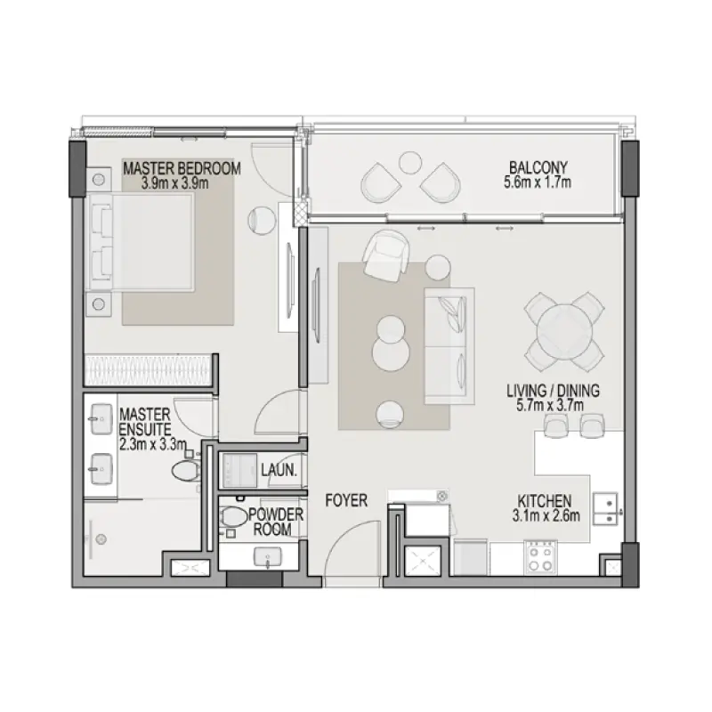 1 bedroom