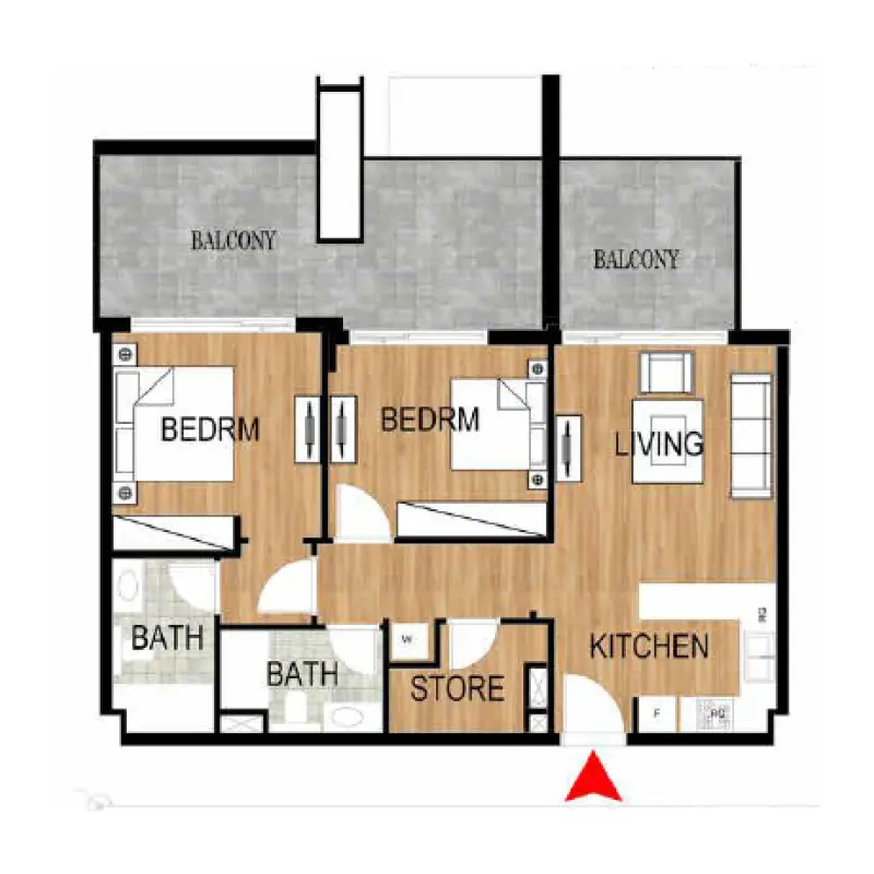 2 bedroom