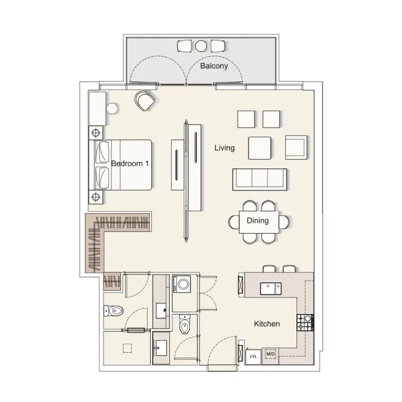 1 bedroom