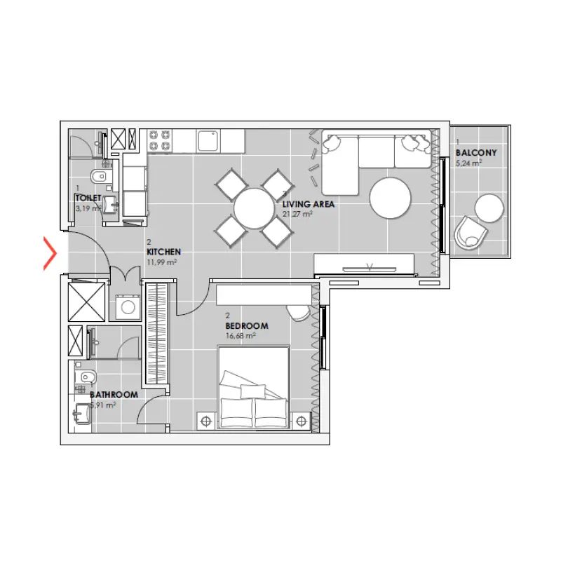 1 bedroom