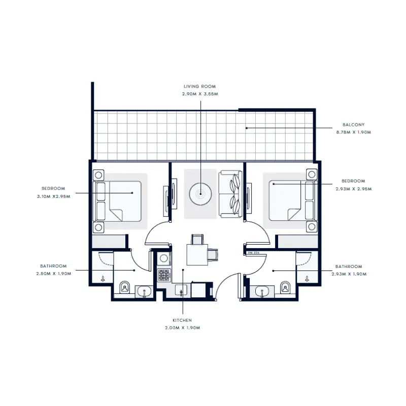 2 bedroom