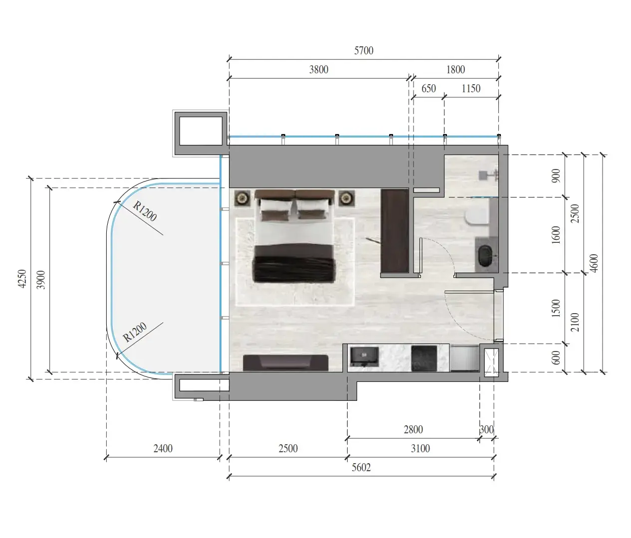 Studio apartments - Ananda Residences