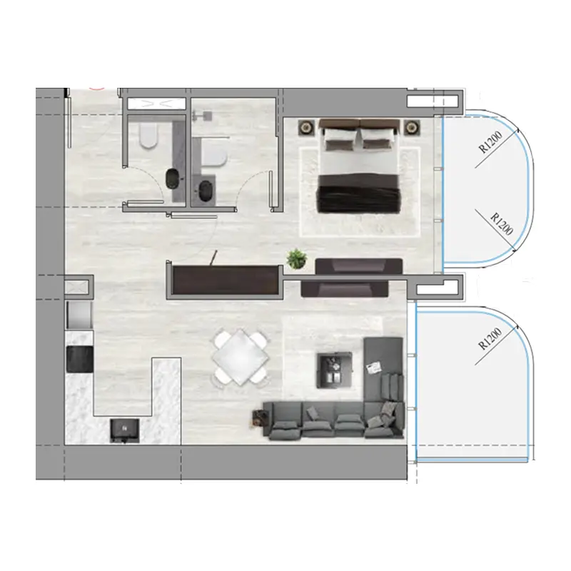 1 bedroom Apartments -  Ananda Residences