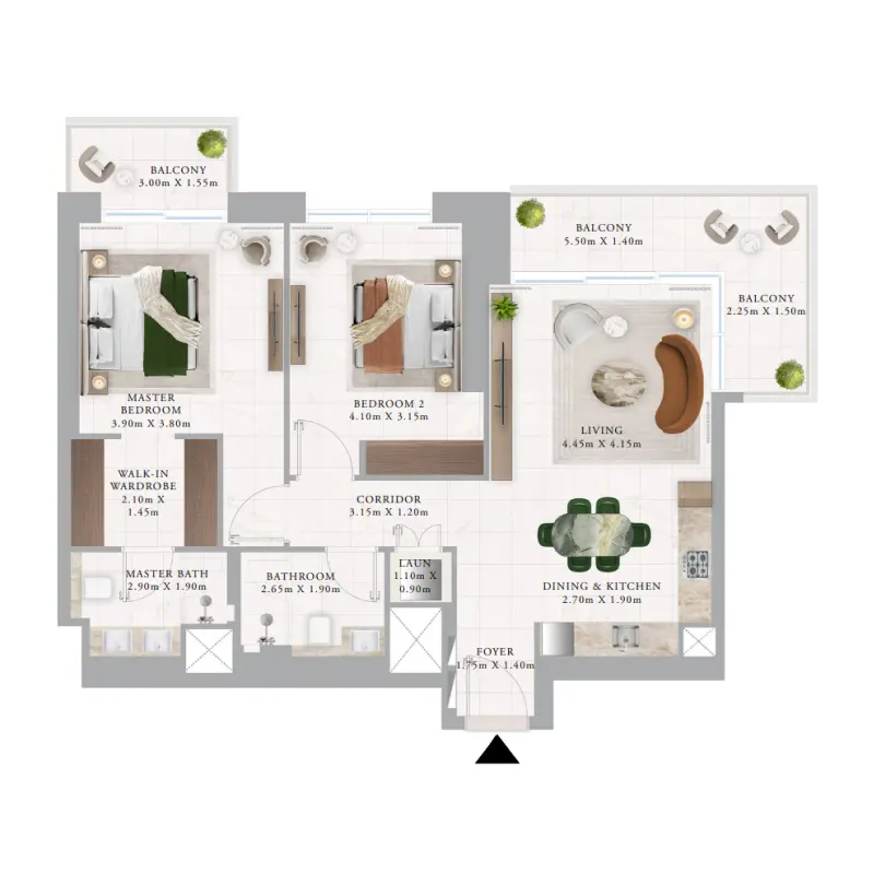 2 bedroom