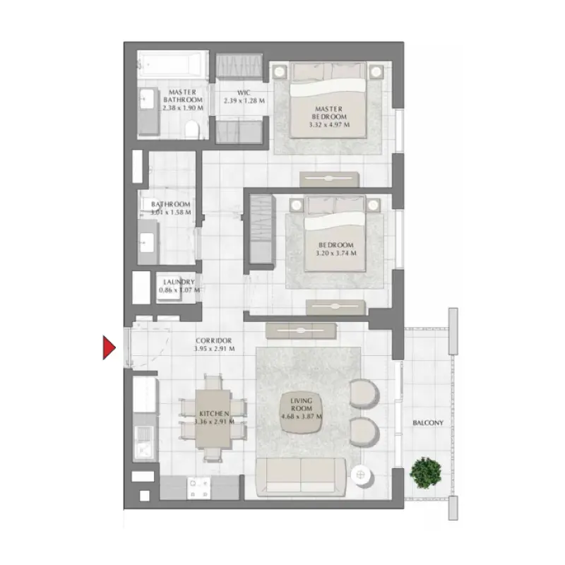 2 bedroom