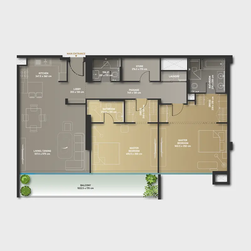 2 bedroom Apartments -  Olaia Residences