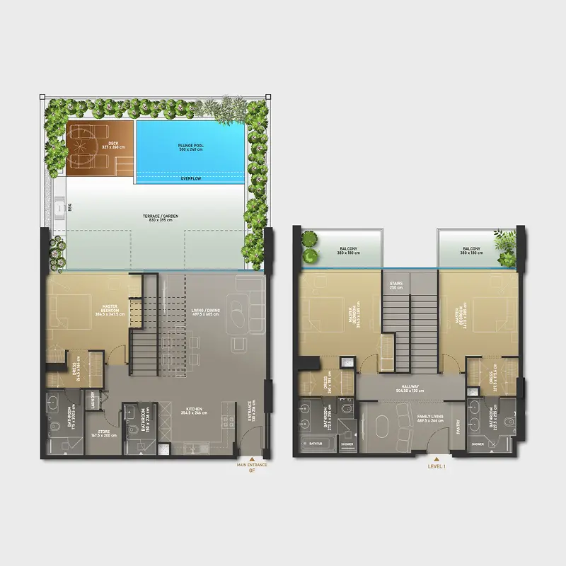 3 bedroom Duplex -  Olaia Residences