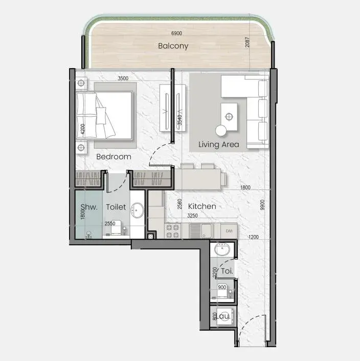 1 Bedroom apartments - I'Sola Bella