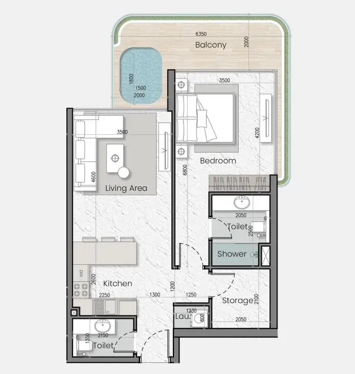 1.5 bedrooms apartments - I'Sola Bella