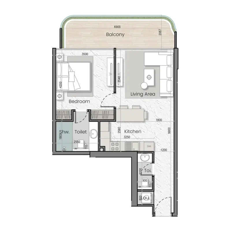 1 bedroom