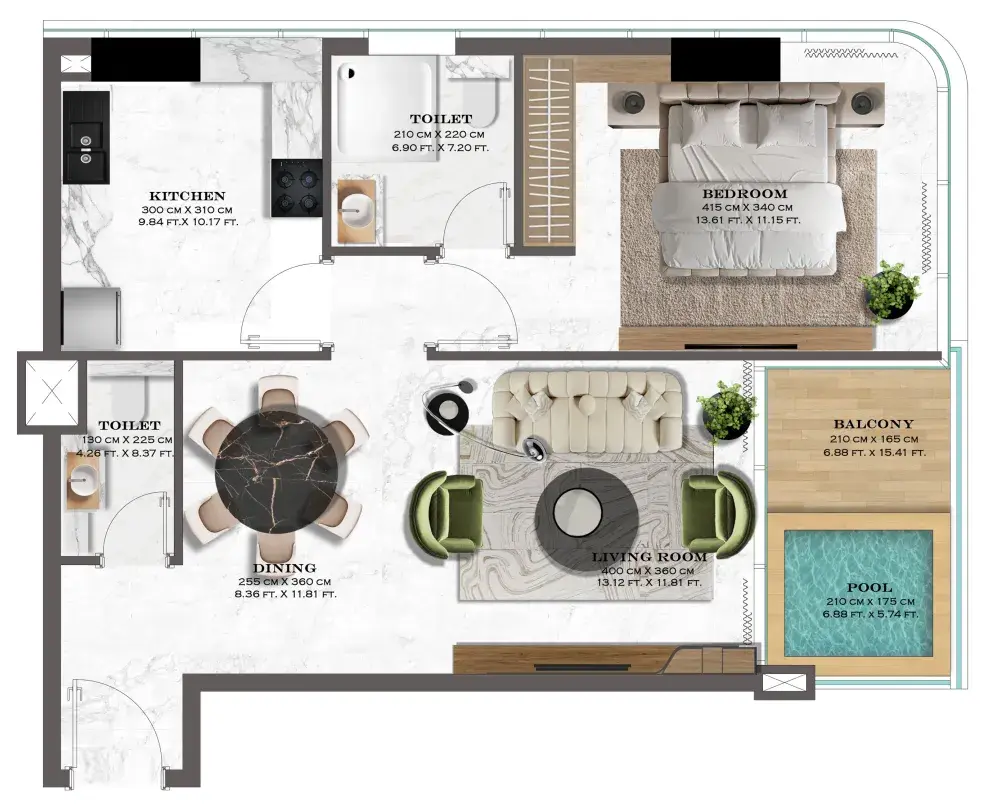 1 Bedroom apartments - Lazord by Lapis Phases 1 and 2