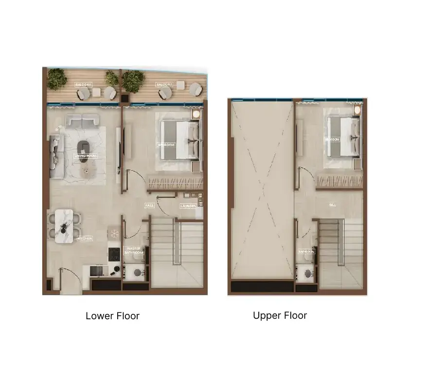 2 Bedrooms duplex - Sky Hills Astra