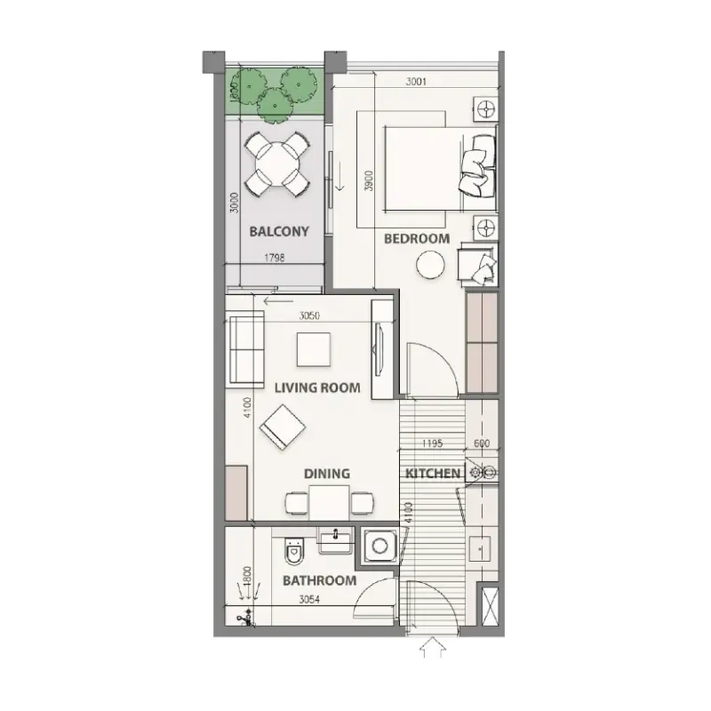 1 bedroom