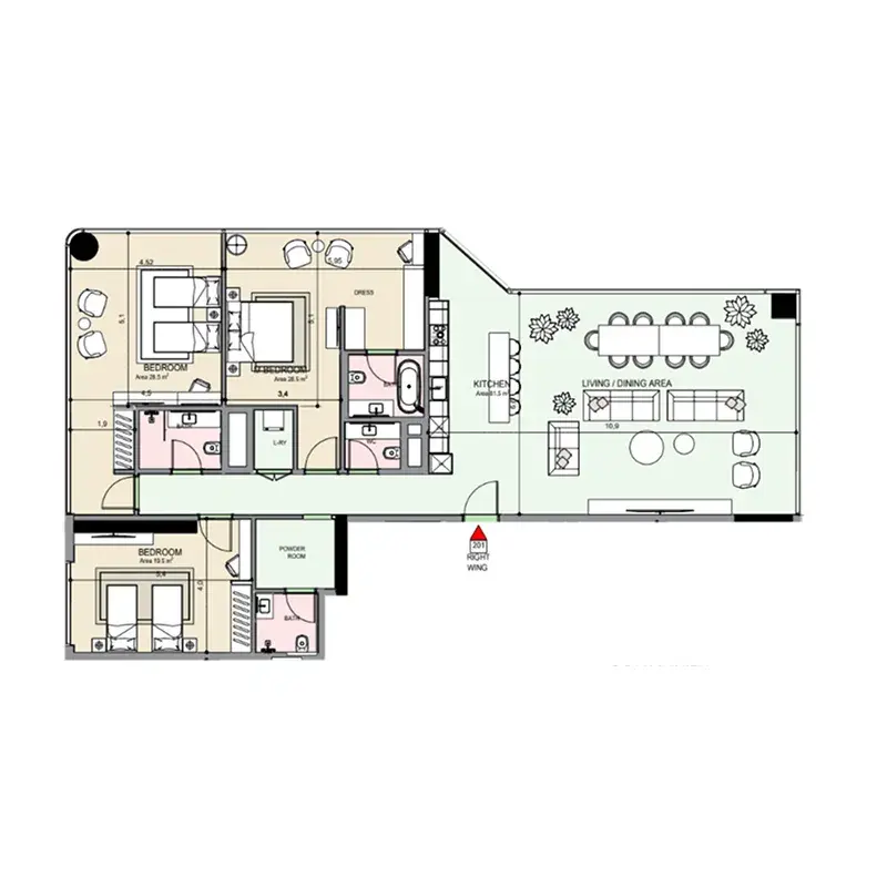 3 Bedrooms apartments - Edgewater Residences 1, 2 and 3