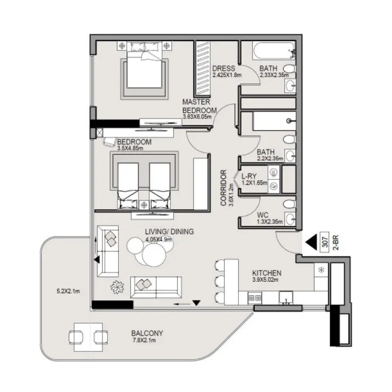 2 bedroom