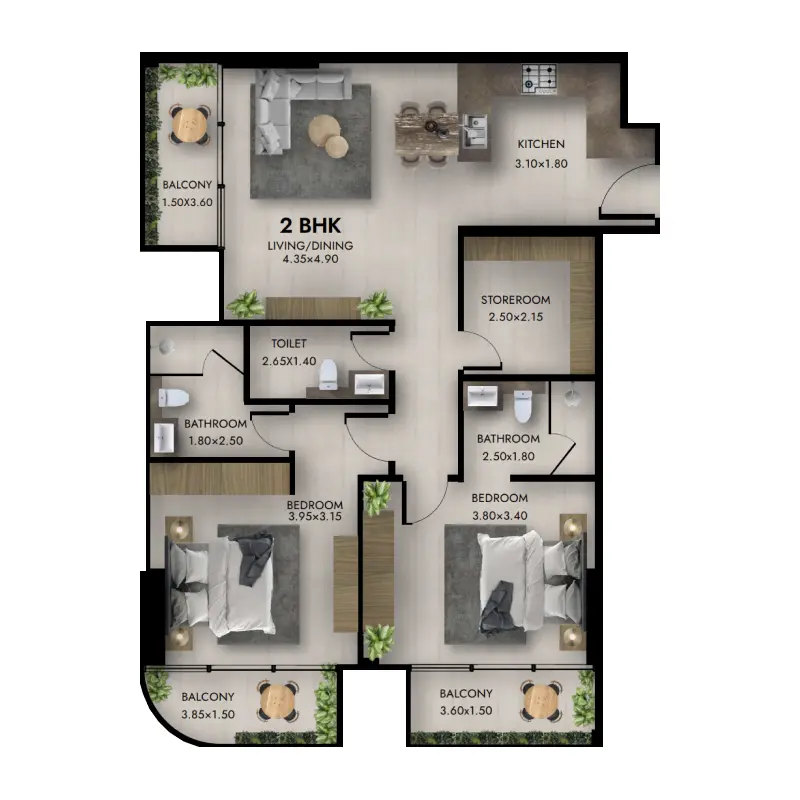 2 bedroom Apartments -  Provenza Residences
