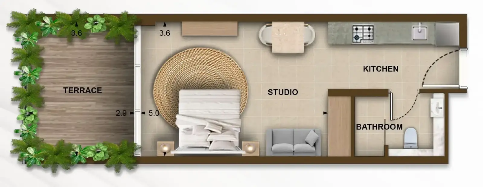Studio apartments - 105 Residences by Kamdar