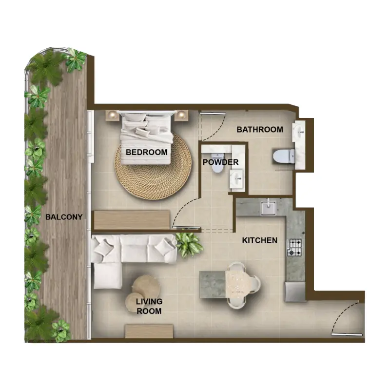 1 bedroom