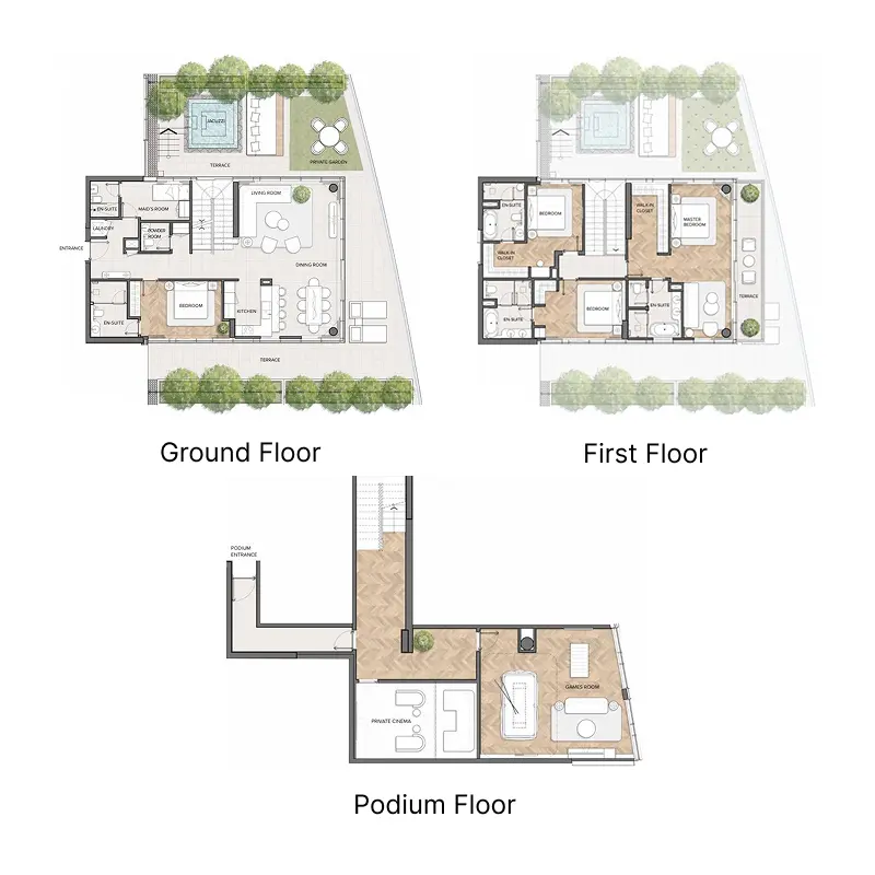 4 bedroom + pool Triplex -  Residences Du Port Autograph Collection