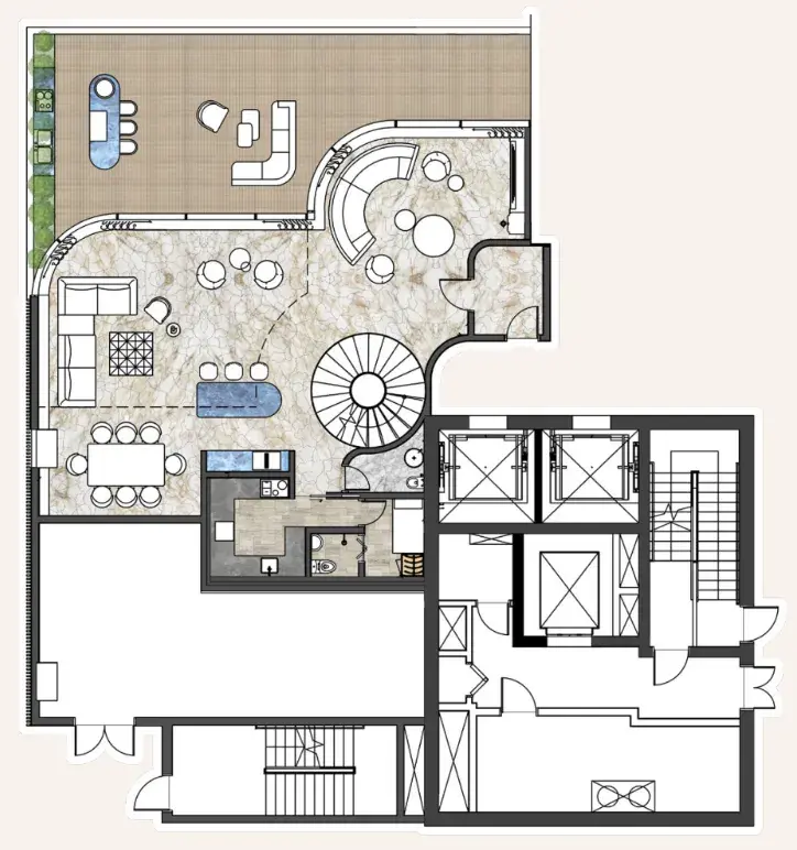 3 Bedrooms penthouse - One Canal Residences