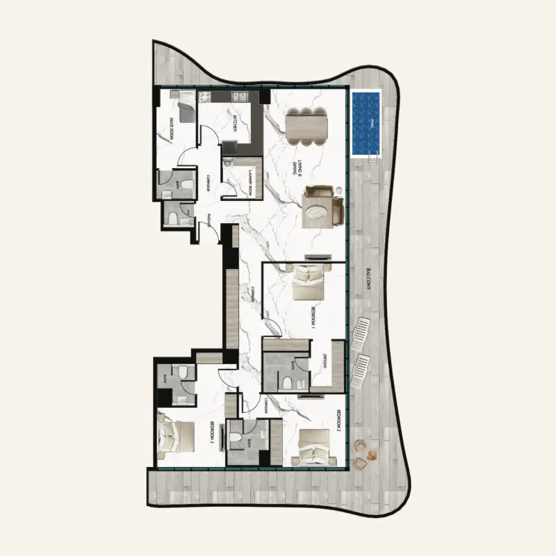 3 bedroom