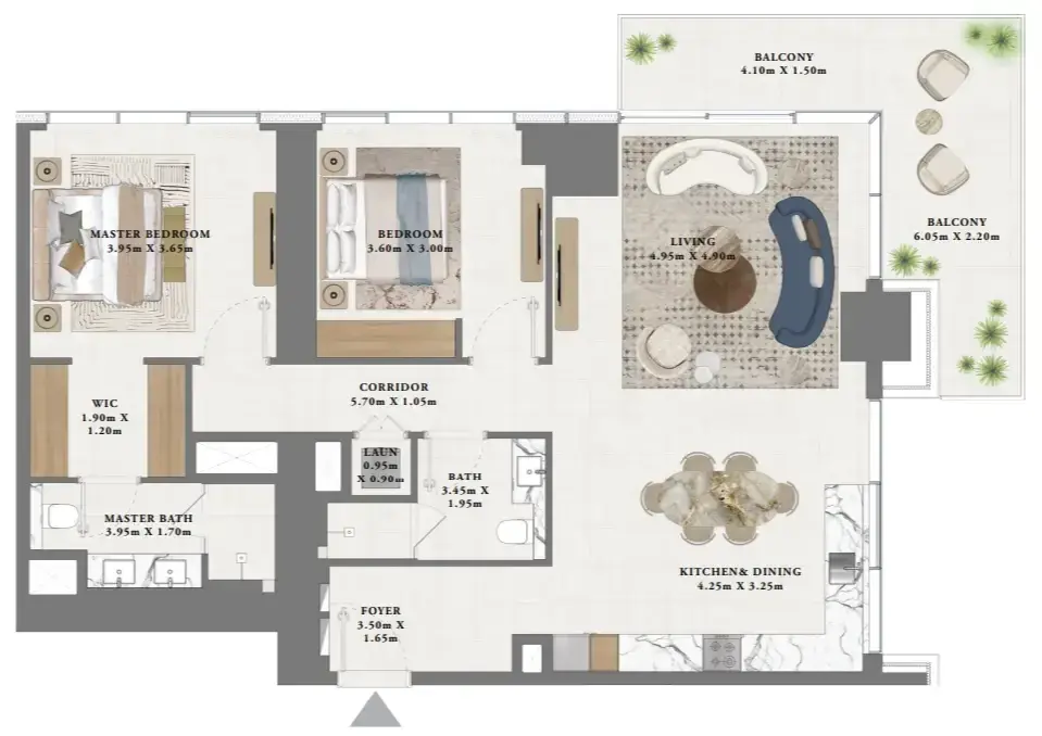 2 Bedrooms apartments - Altan
