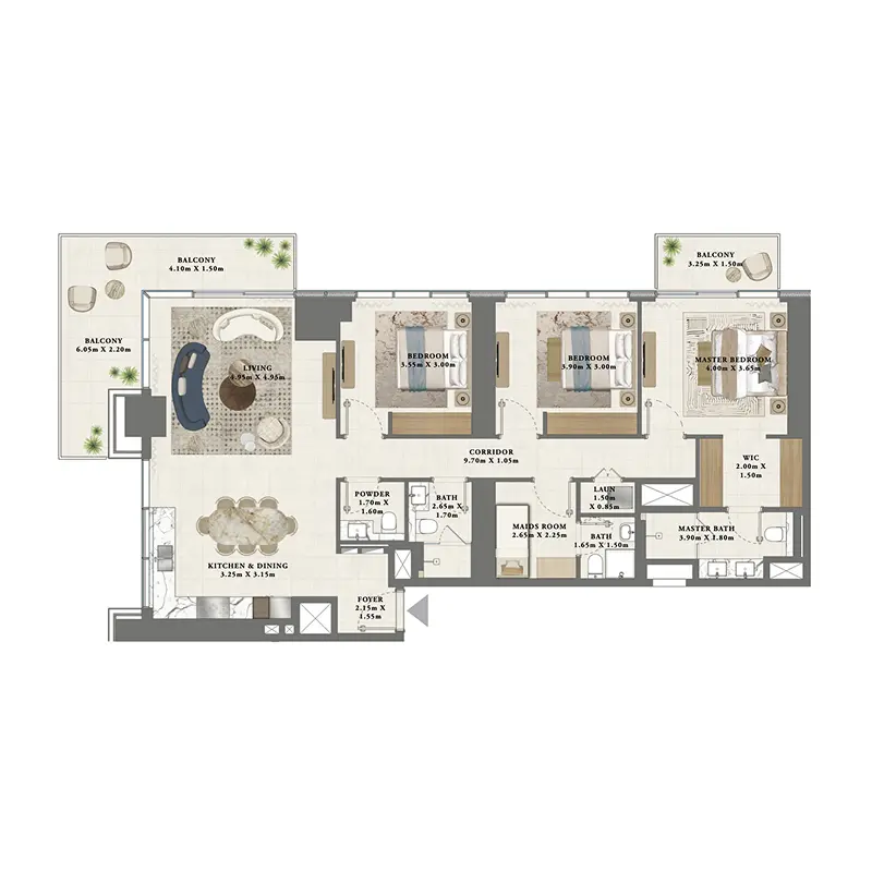 3 bedroom Apartments -  Altan