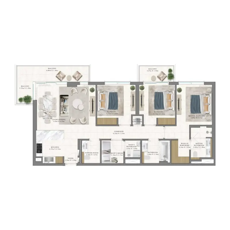 3 bedroom