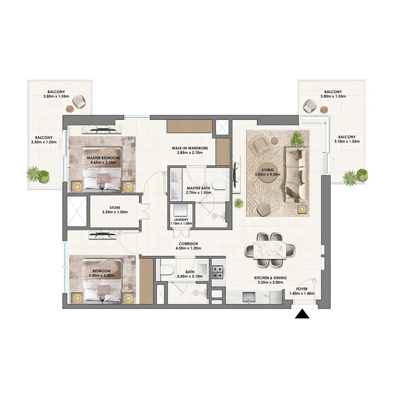 2 bedroom