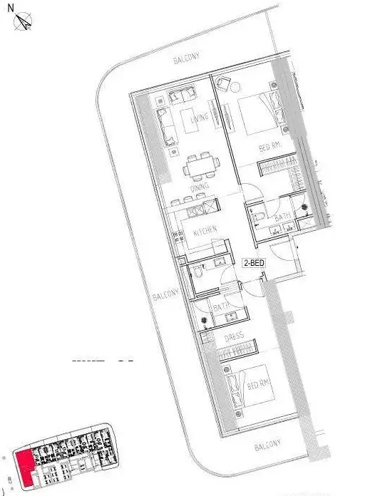2 Bedrooms apartments - Damac Bay 2