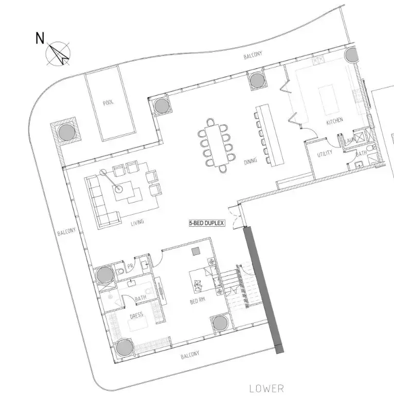 5 Bedrooms apartments - Damac Bay 2