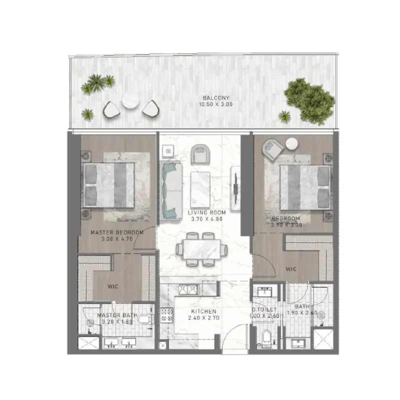 2 bedroom