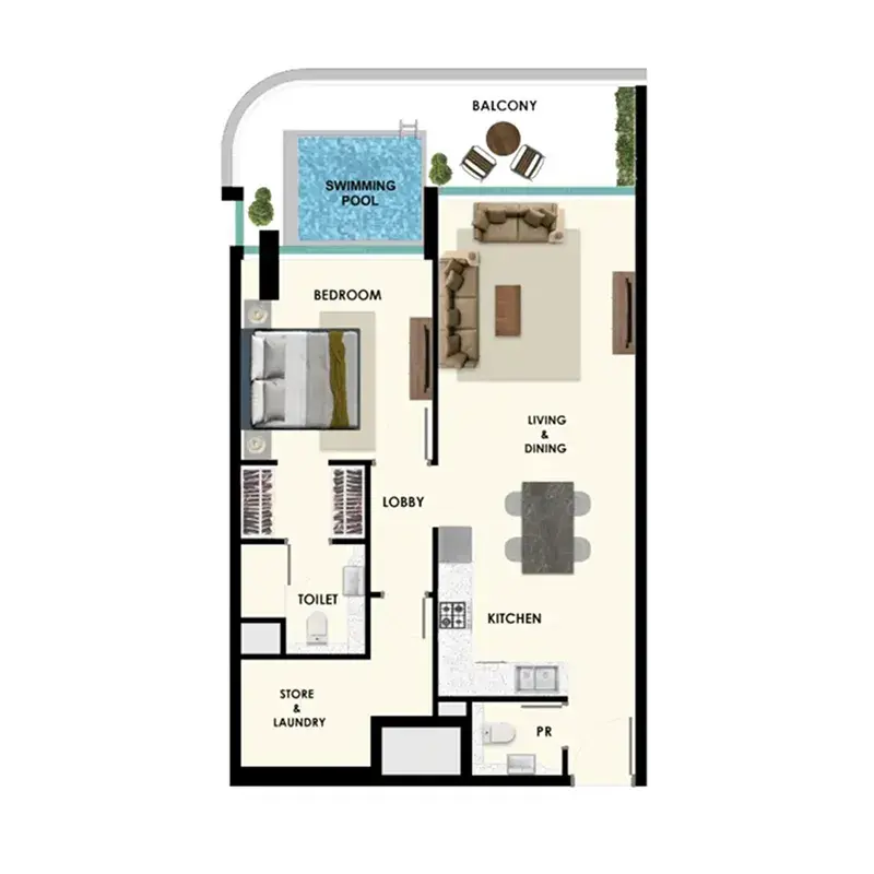 1 Bedroom apartments - Rome by Samana Developers