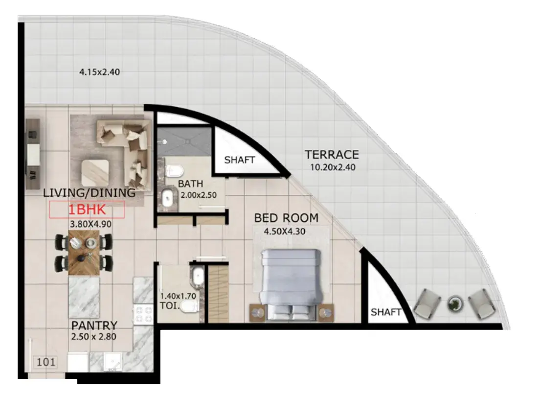 1 Bedroom apartments - Mayfair Gardens