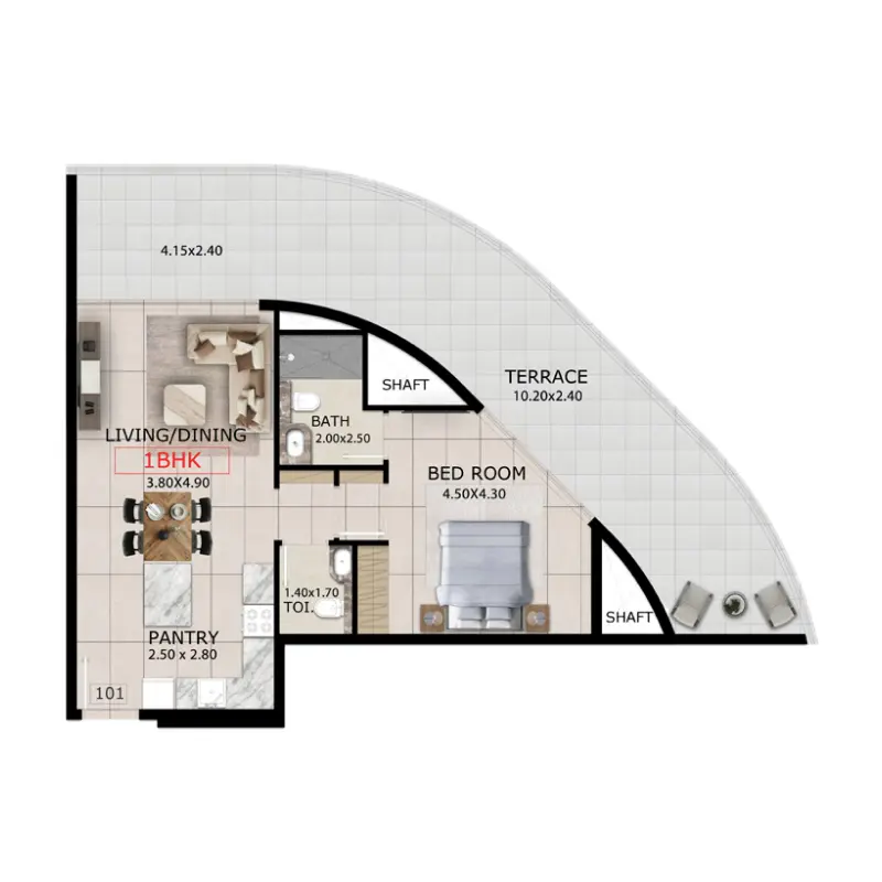 1 bedroom