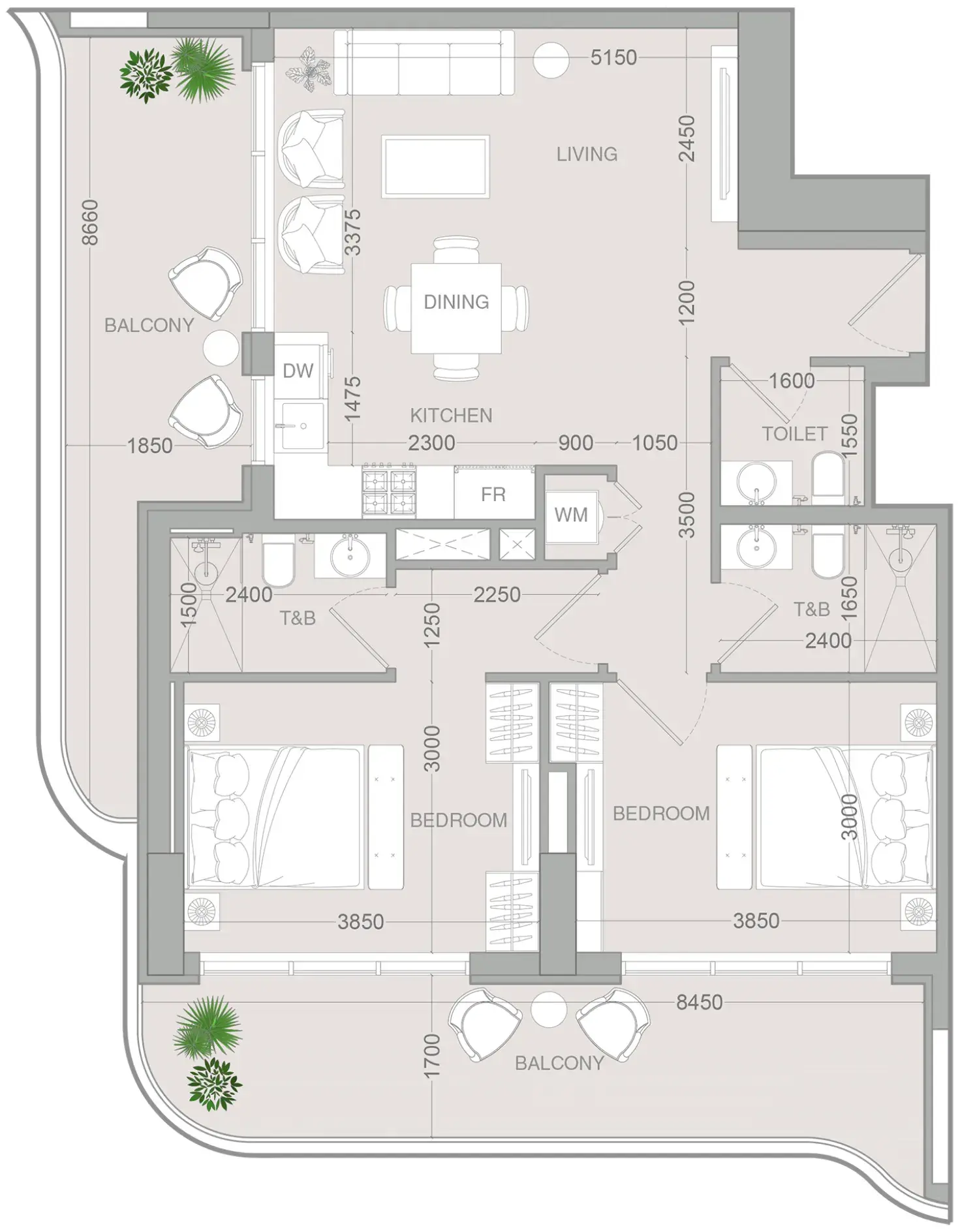2 Bedrooms apartments - ALTA V1EW