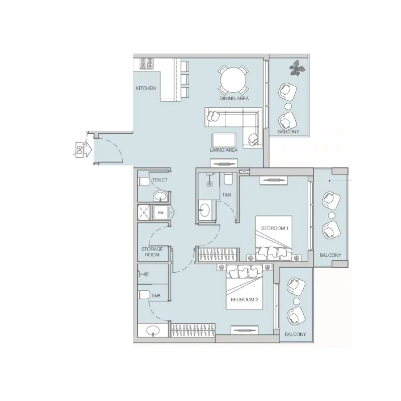 2 bedroom Apartments -  The Fifth