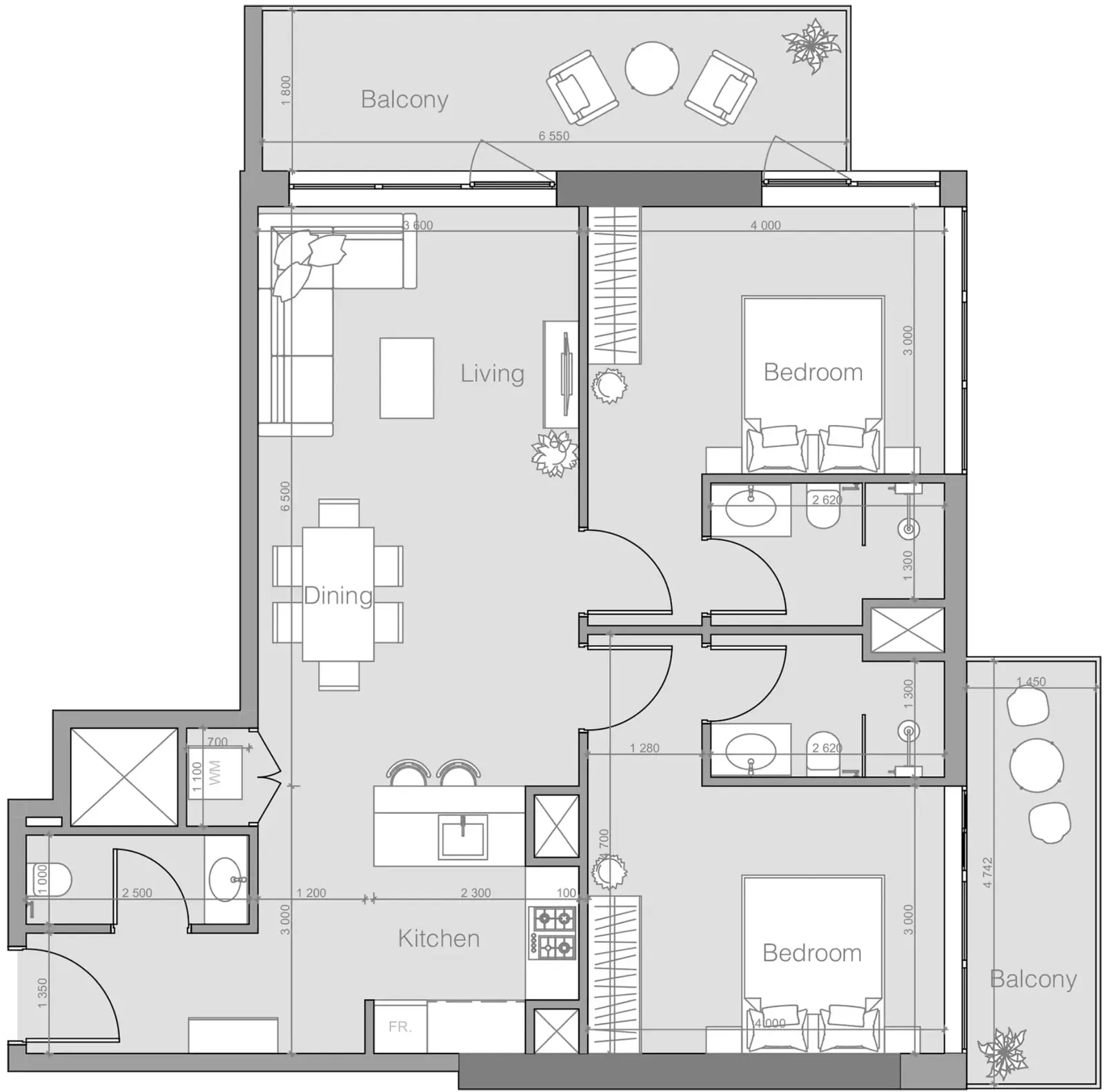 2 Bedrooms apartments - Ozone 1