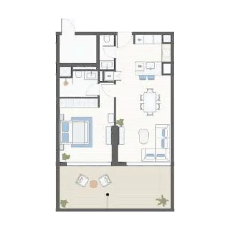 1 bedroom Apartments -  Ozone 1
