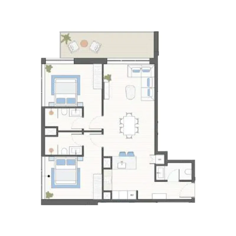 2 bedroom Apartments -  Ozone 1