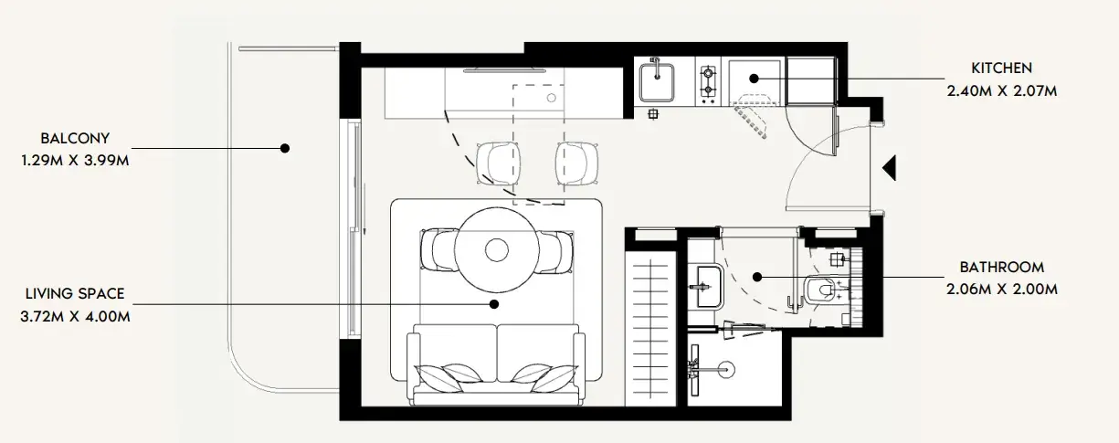 Studio apartments - Azizi David