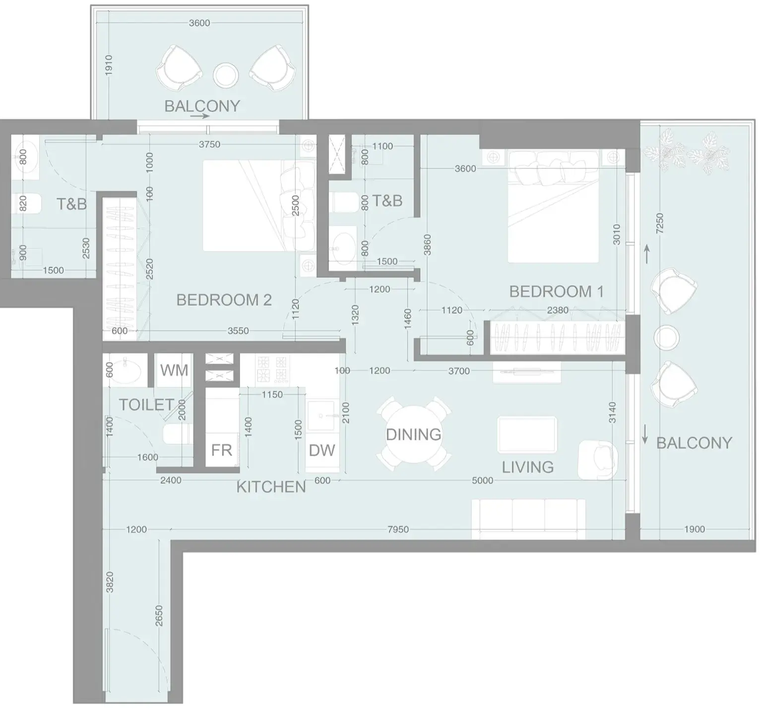 2 Bedrooms apartments - LUM1NAR