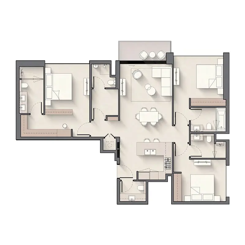 3 bedroom Apartments -  Windsor House 2