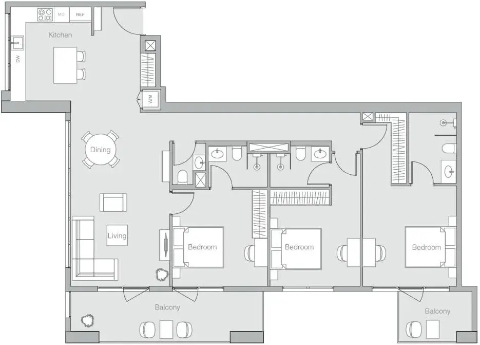 3 Bedrooms apartments - V1TER