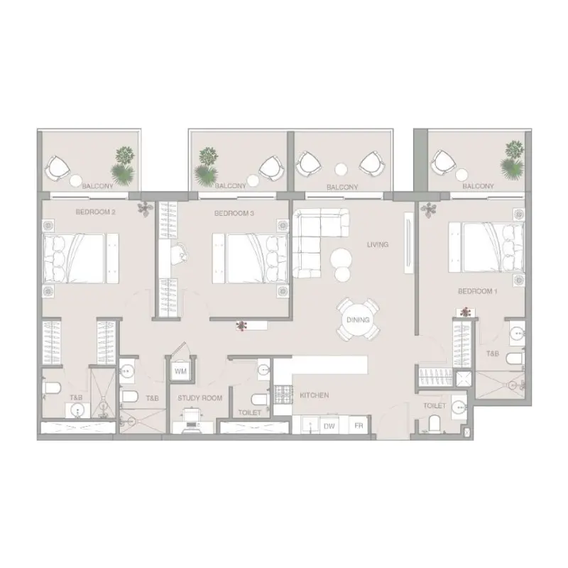 3,5 bedroom