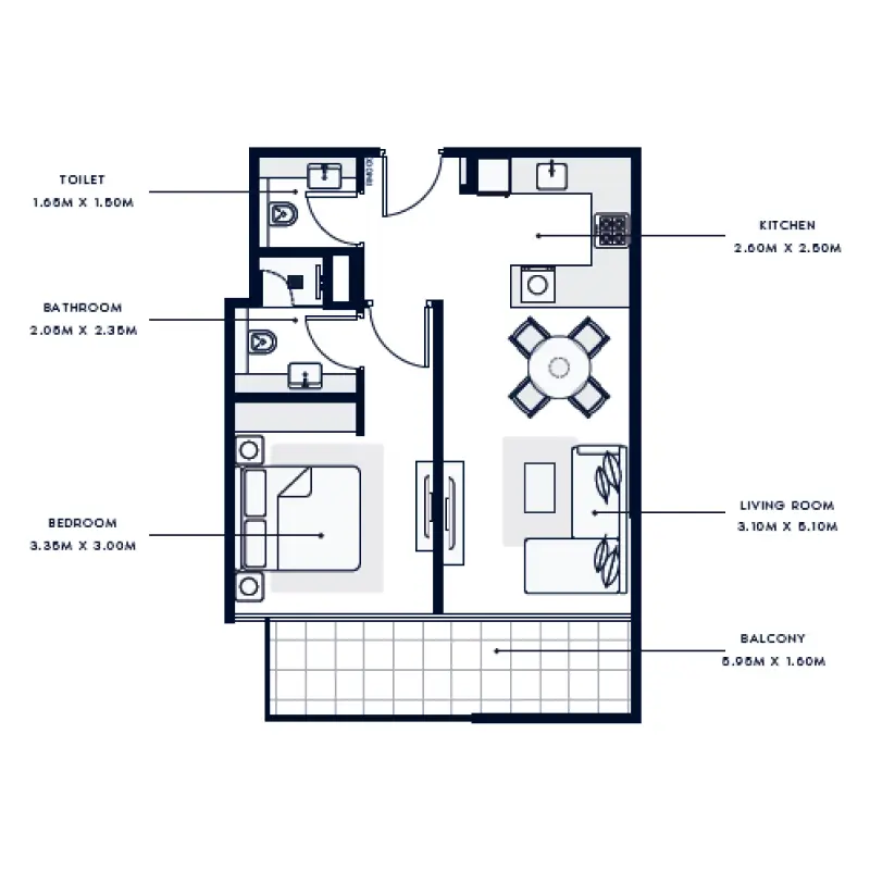 1 bedroom