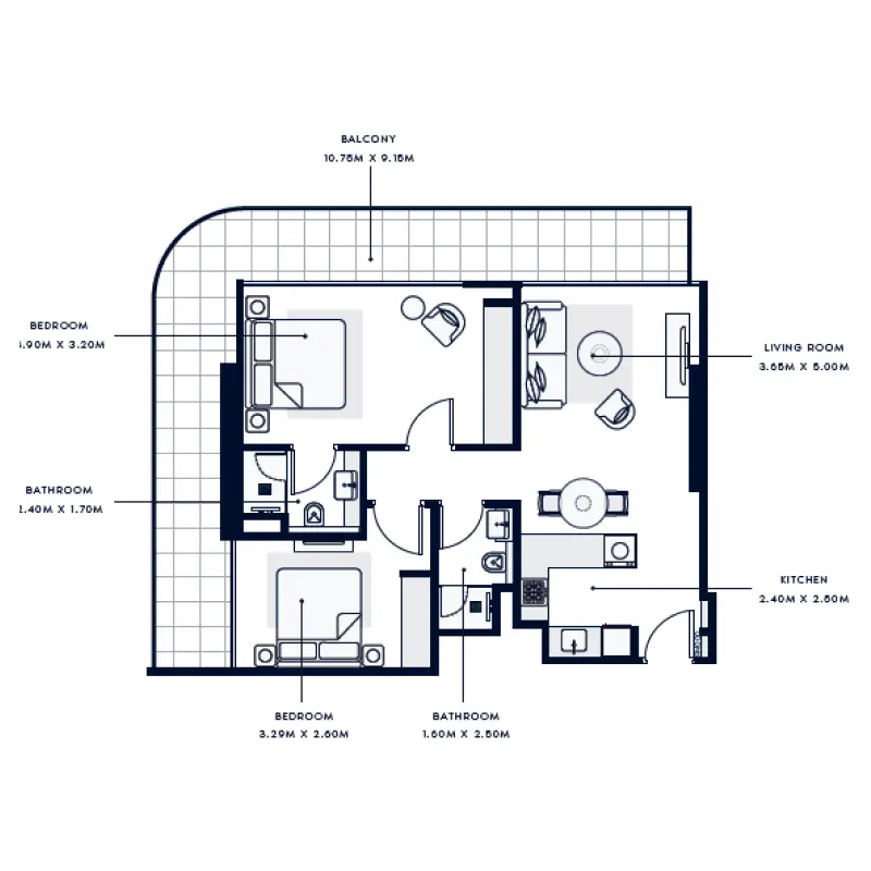 2 bedroom