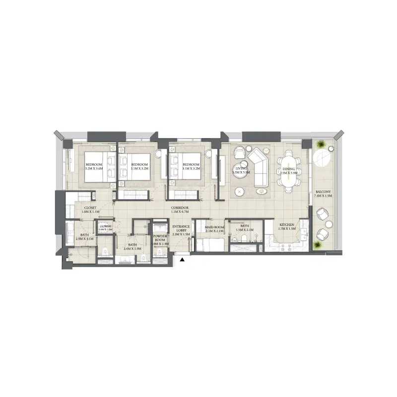 3 bedroom
