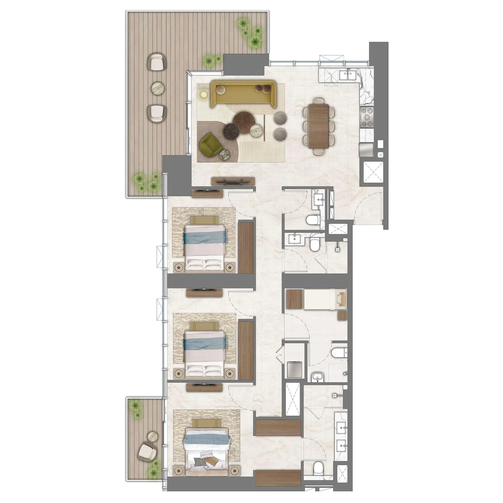 3 Bedrooms apartments - Address Residences Zabeel